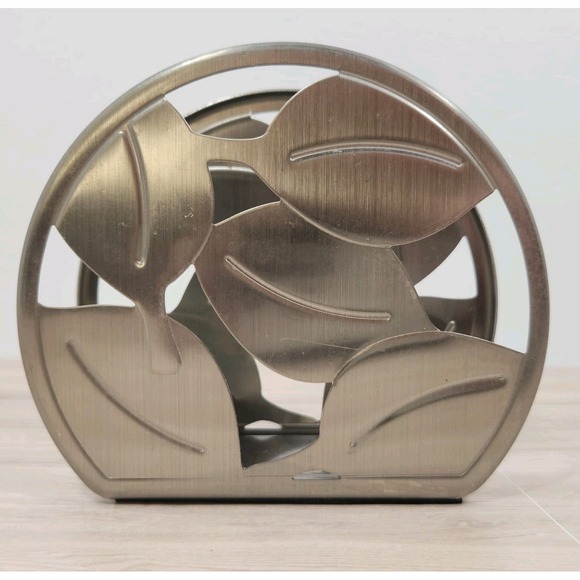 Umbra Leaves‎ Napkin Letter Holder Brushed Nickel  5" tall x 6 wide Dennis Cheng - Picture 1 of 8
